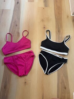 Abercrombie & Fitch Hot Pink Ribbed Two-Piece Bikini